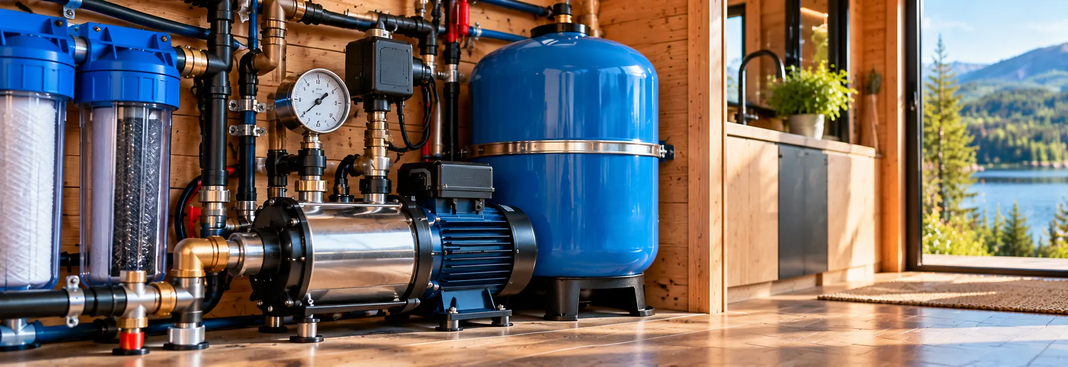 Wassersystem in einem Wochenendhaus installiert